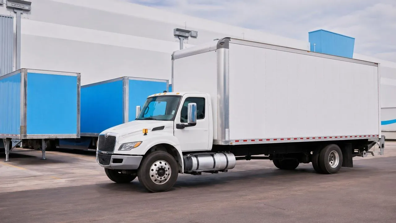 Box truck ready for dispatch